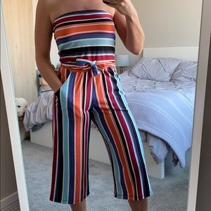 Striped Pants Romper